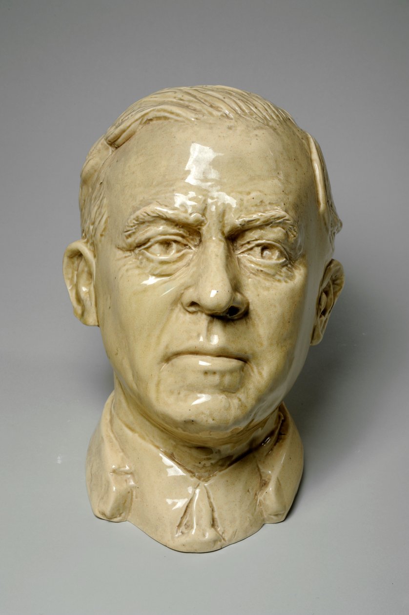 Bust of a Man, ca 1934 (glaserad keramik) av Donald Hastings