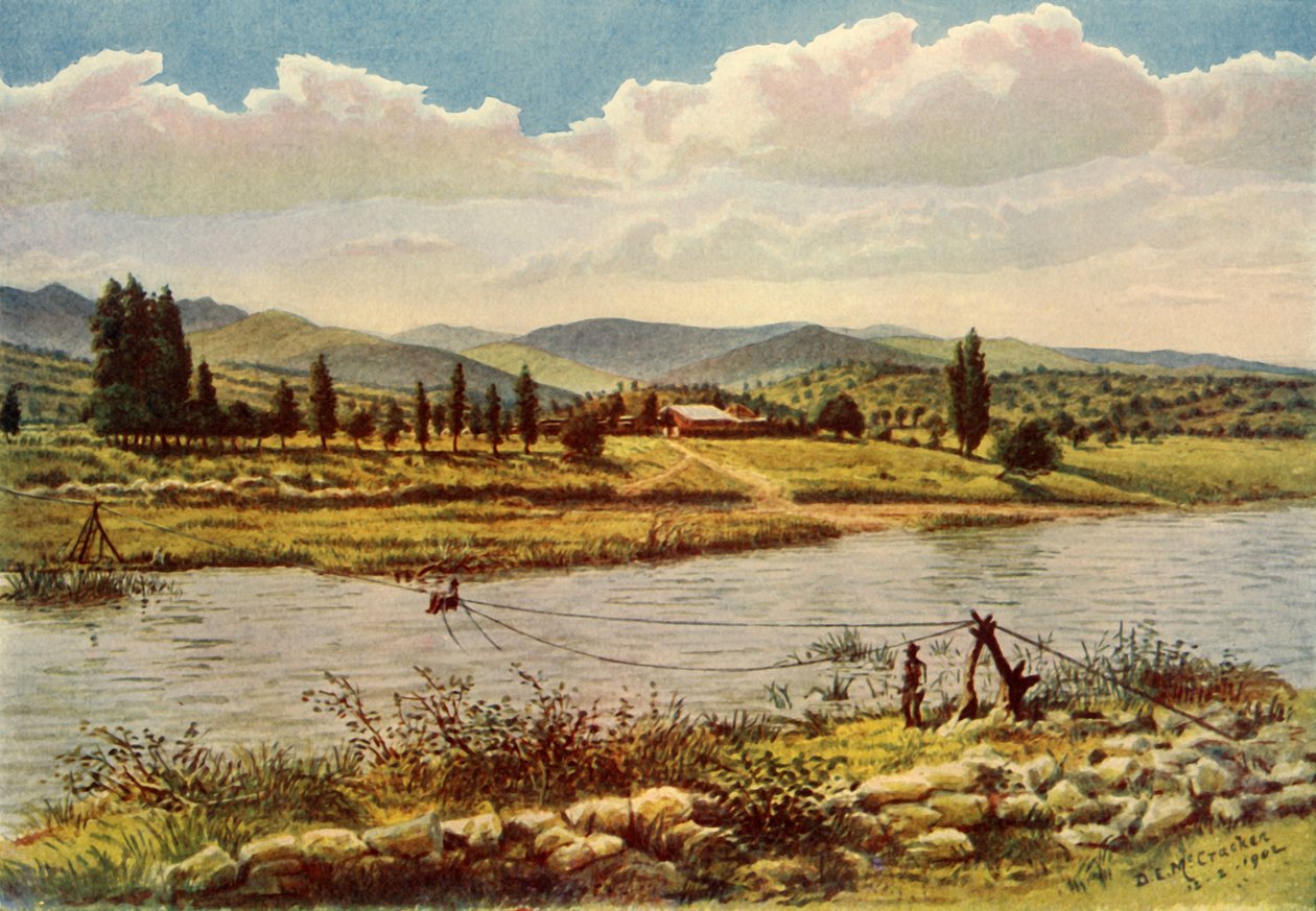 "Crossing the Komati River", 1902. av Donald McCracken