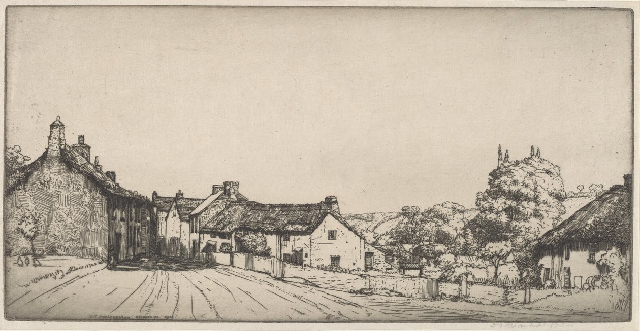 En Devonshire Village av Donald Shaw MacLaughlan