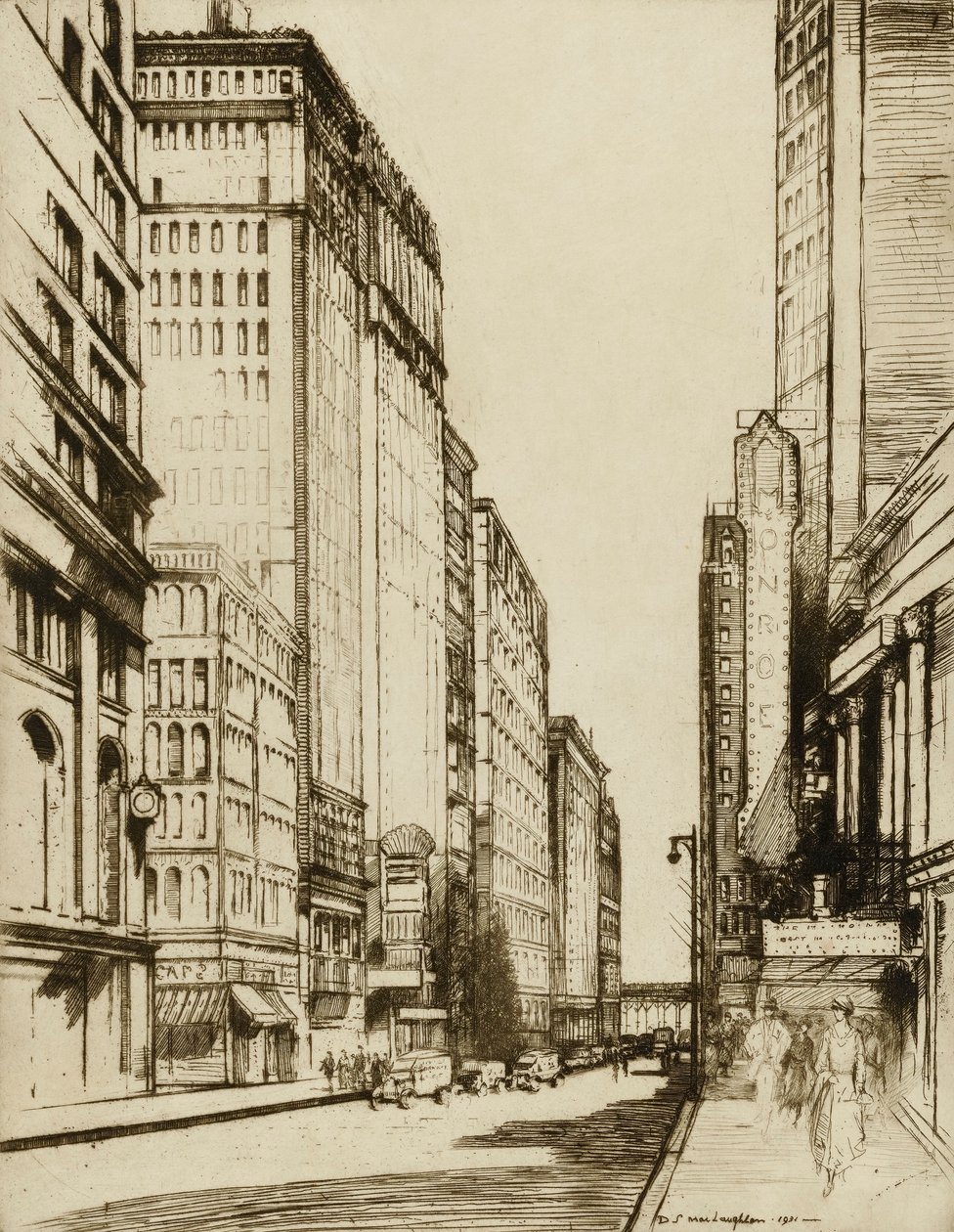 Chicago, Monroe Street av Donald Shaw MacLaughlan