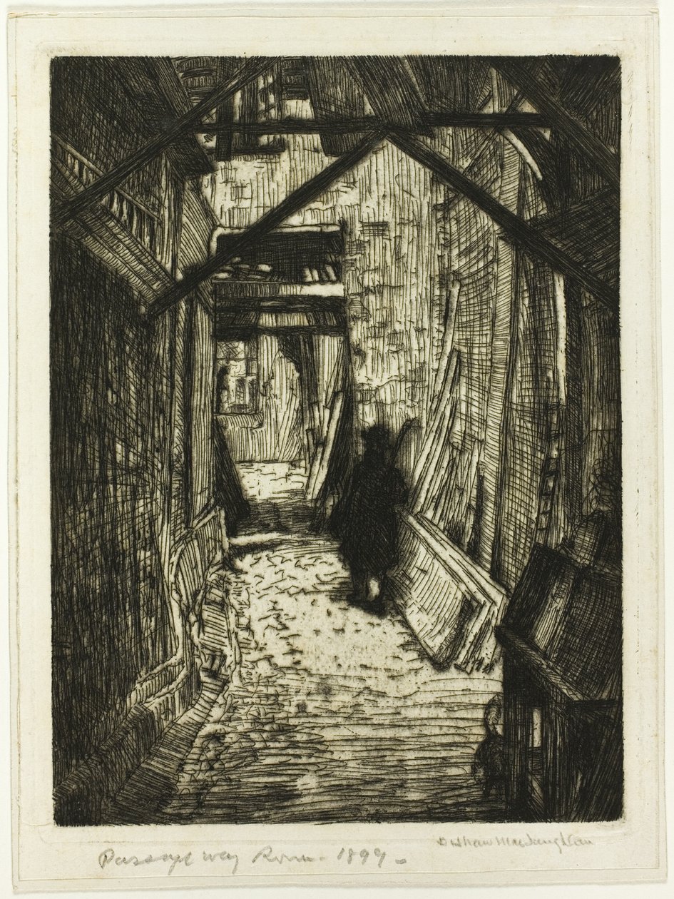 Passageway, Rouen av Donald Shaw MacLaughlan