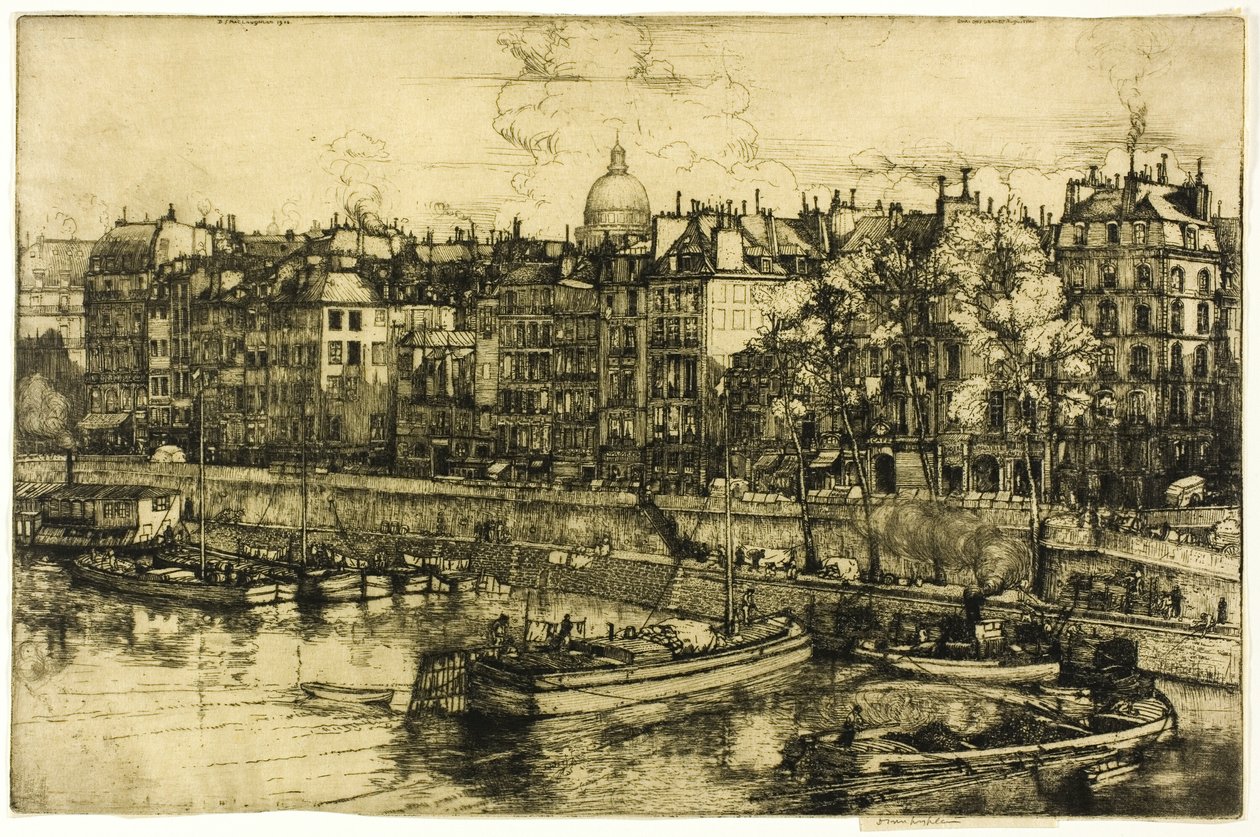 Quai des Grands Augustine, Paris av Donald Shaw MacLaughlan
