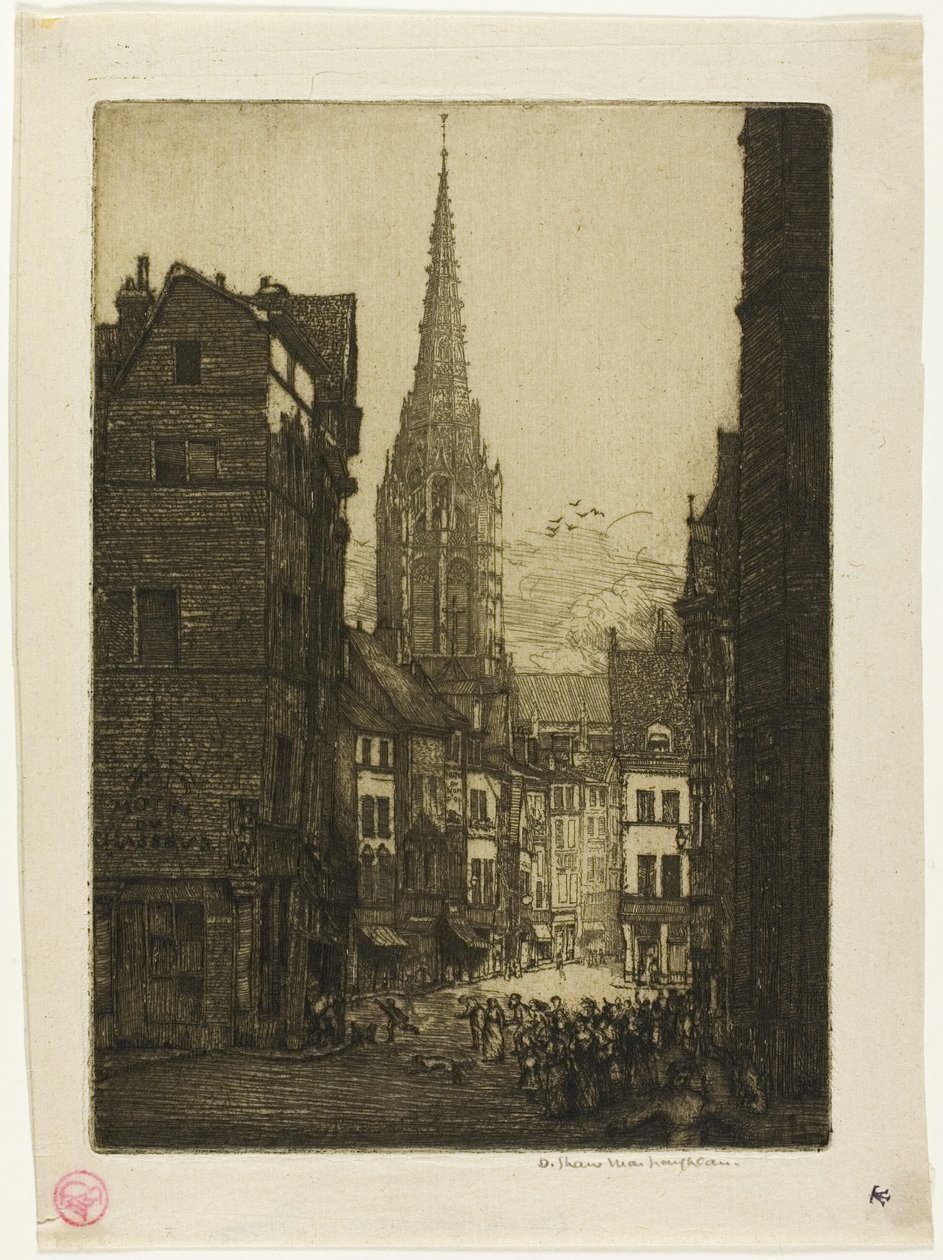 Rue du Chasseur, Rouen av Donald Shaw MacLaughlan