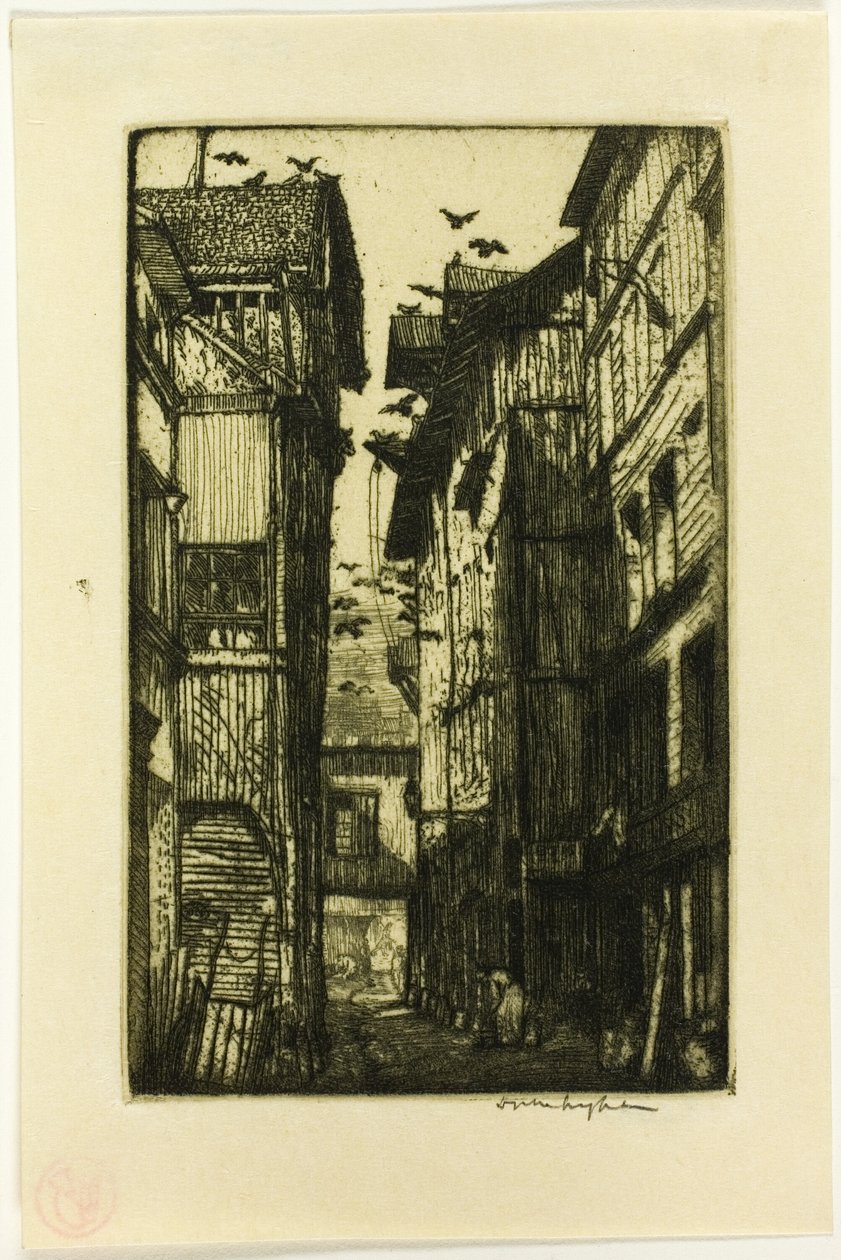 Duvornas gränd, Rouen av Donald Shaw MacLaughlan
