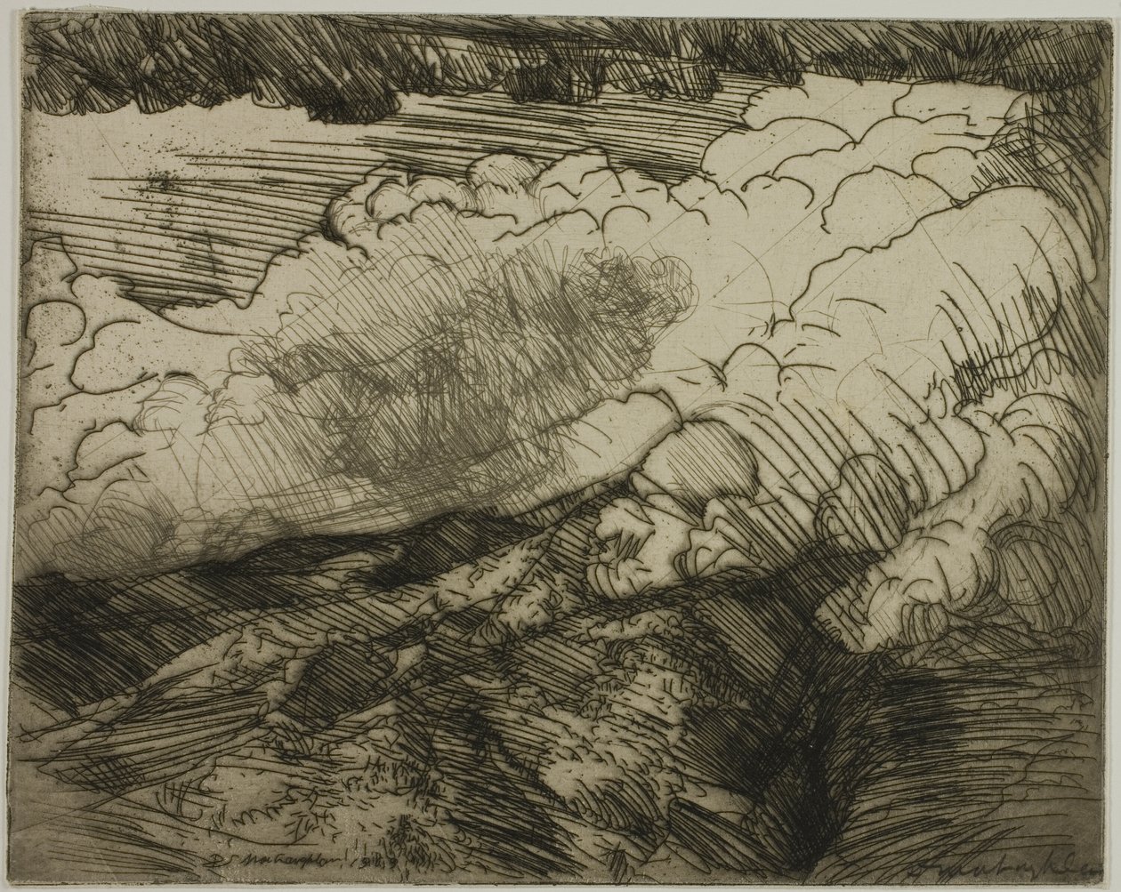 Storm i Alperna, Schweiz av Donald Shaw MacLaughlan