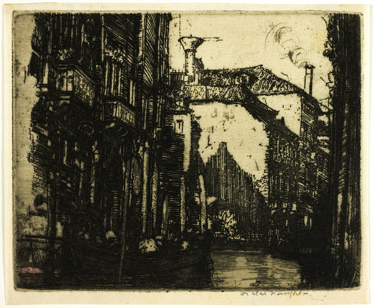 Den mörka kanalen, Venedig av Donald Shaw MacLaughlan