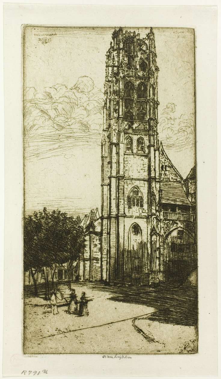 Tour St. Laurent, Rouen av Donald Shaw MacLaughlan