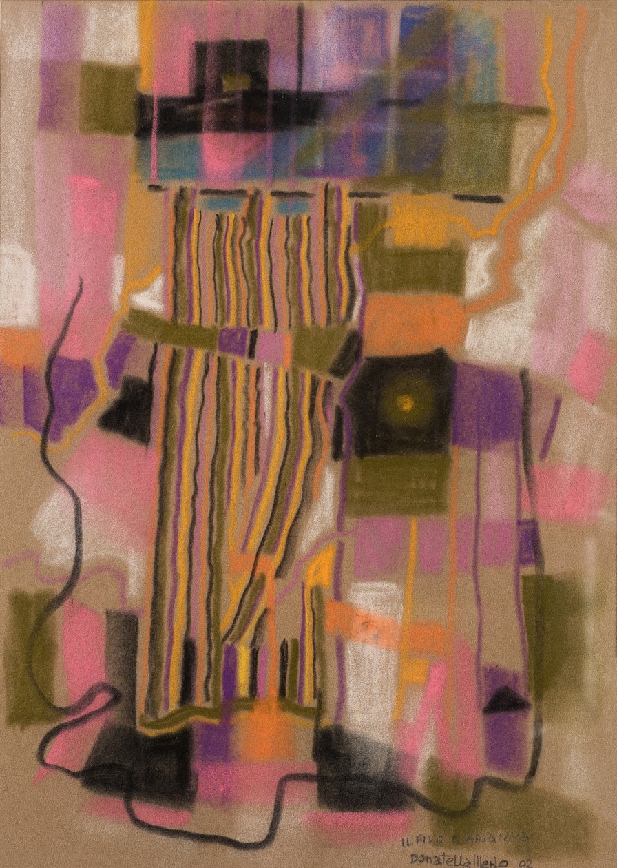 Ariadnes tråd, 2002 (pastell på sammetslent papper) av Donatella Merlo