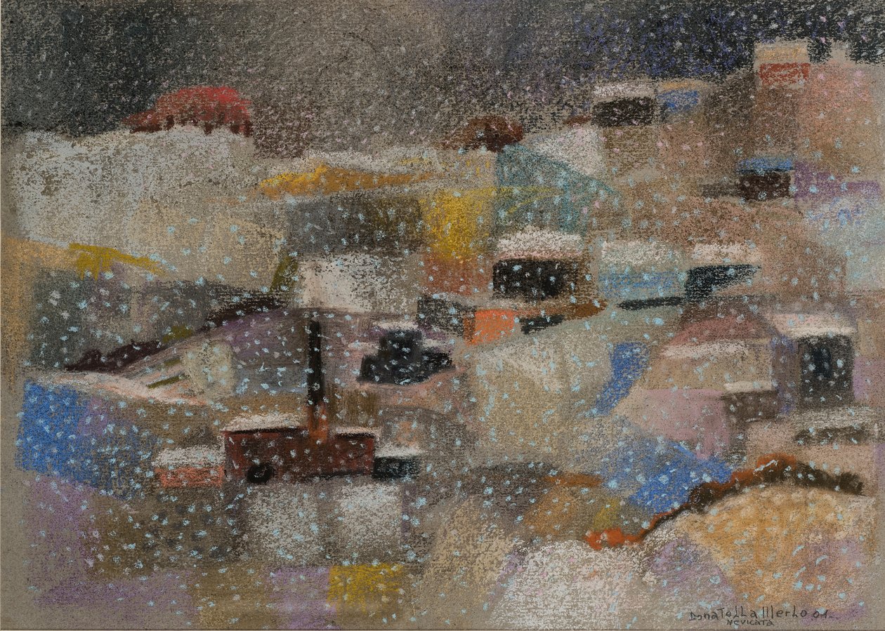 Snowfall, 2001 (pastell på sammetspapper) av Donatella Merlo