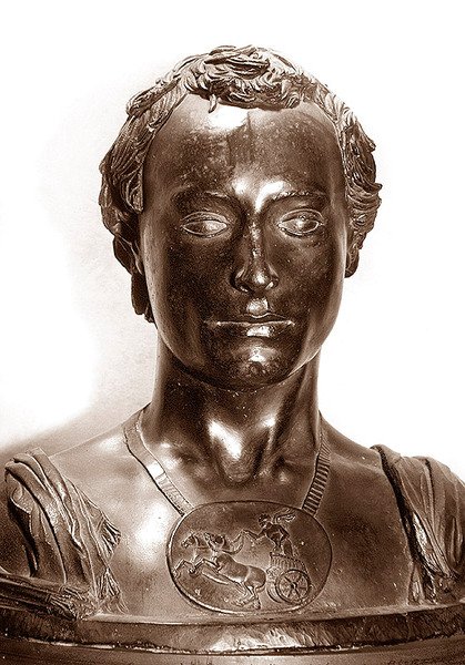Byst av en gentleman (brons) av Donatello