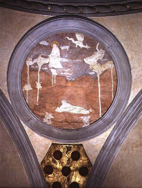 St. John on Patmos, spännmedaljong, c.1425 (gips) av Donatello