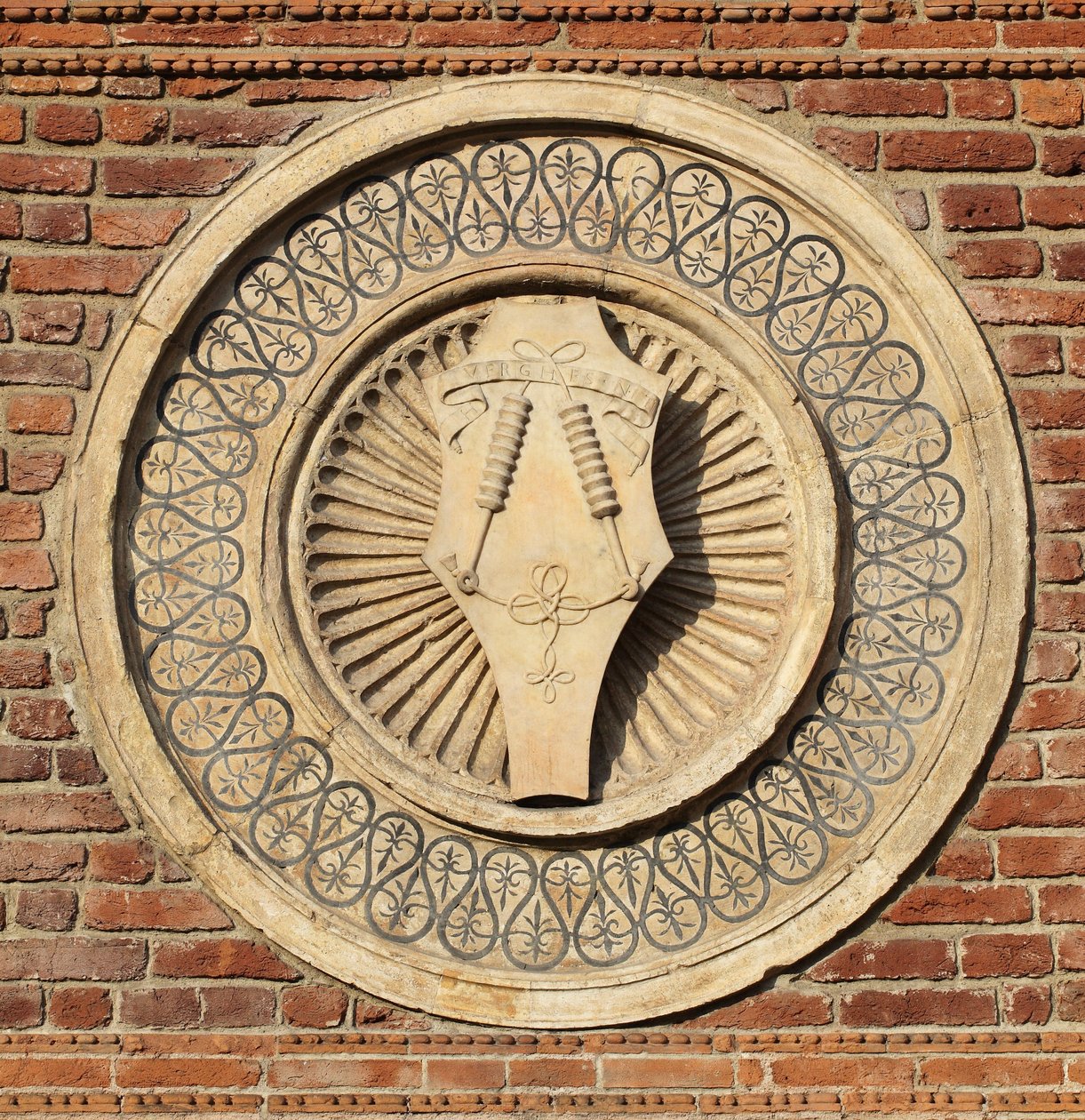 Skulpterad patera på bramante-apis av Donato Bramante