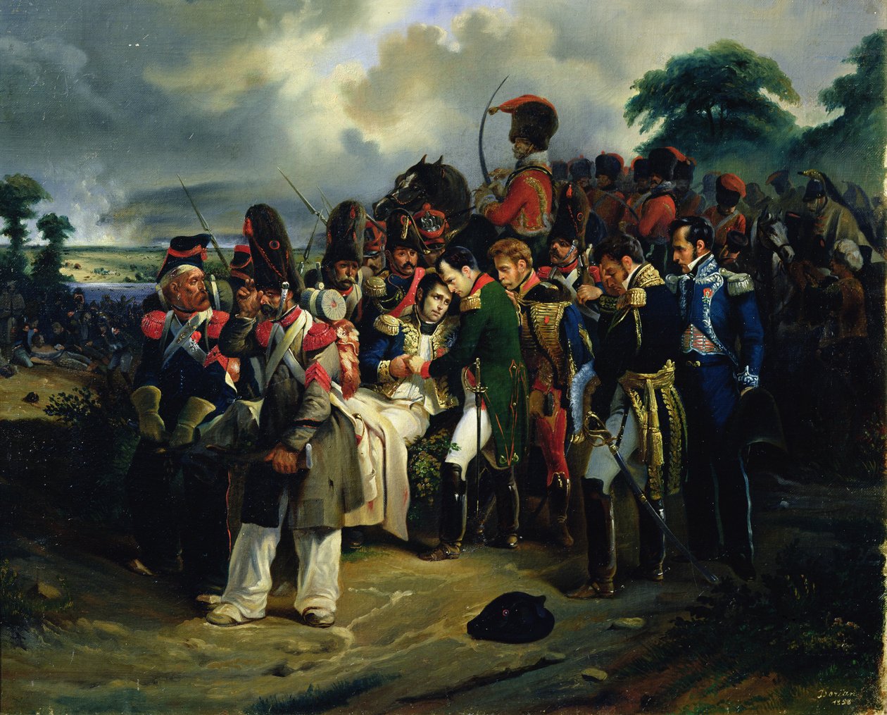 Napoleon tar farväl av marskalk Jean Lannes, 1858 av Dorian