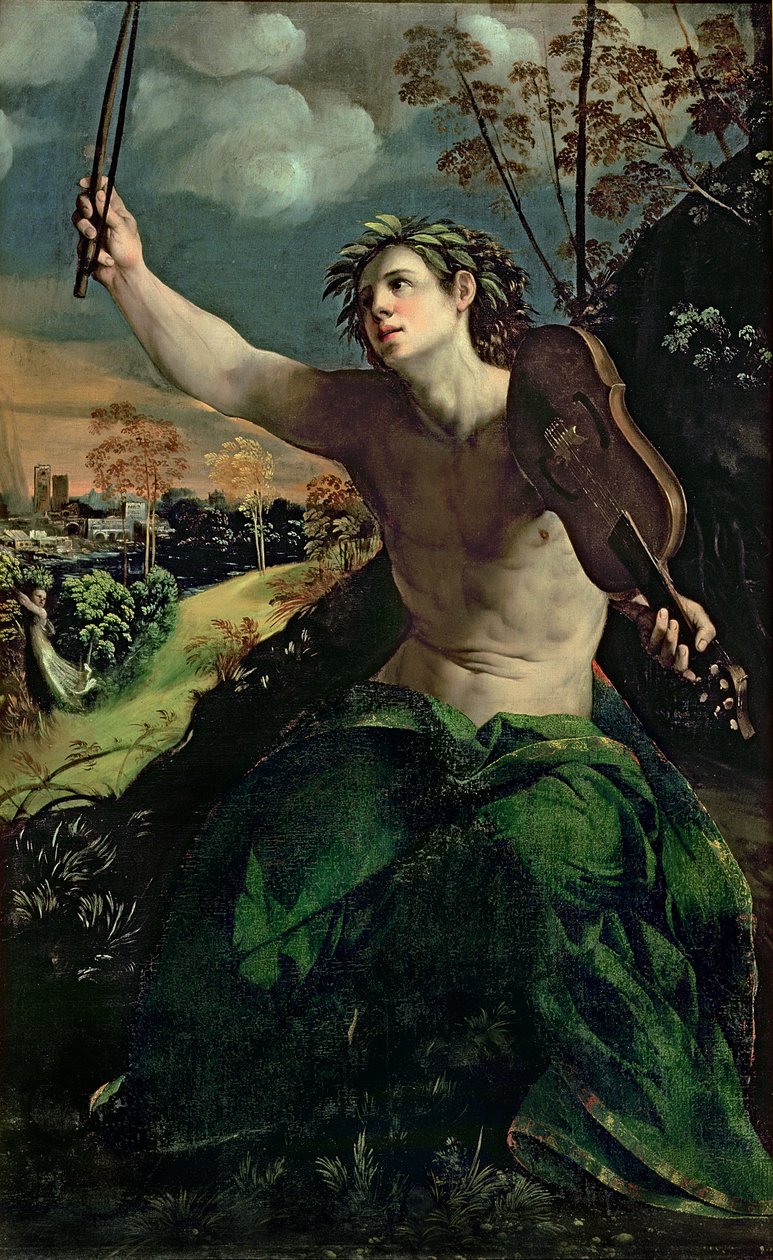 Apollo och Daphne av Dosso Dossi