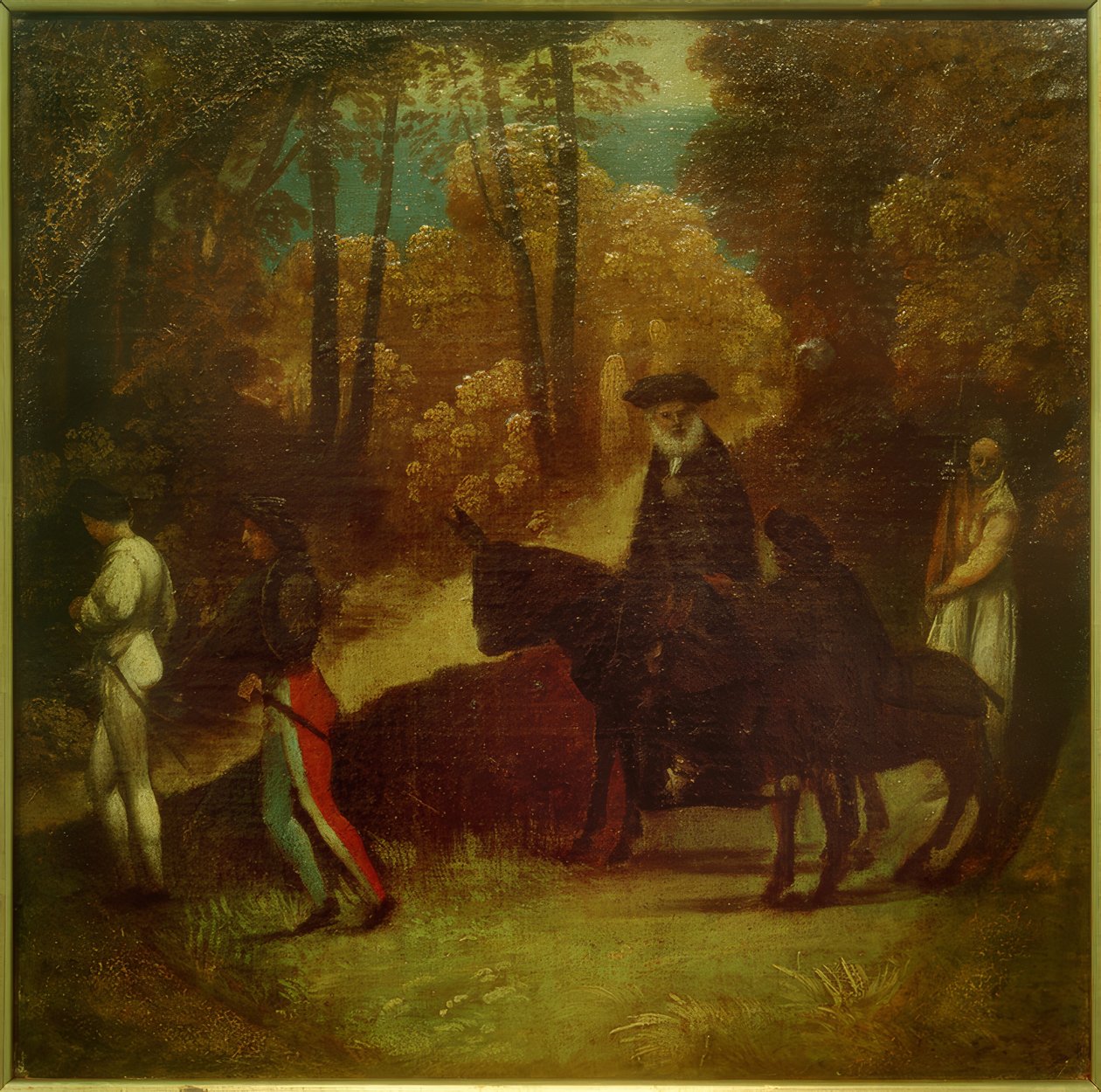 Resenärer i skogen av Dosso Dossi