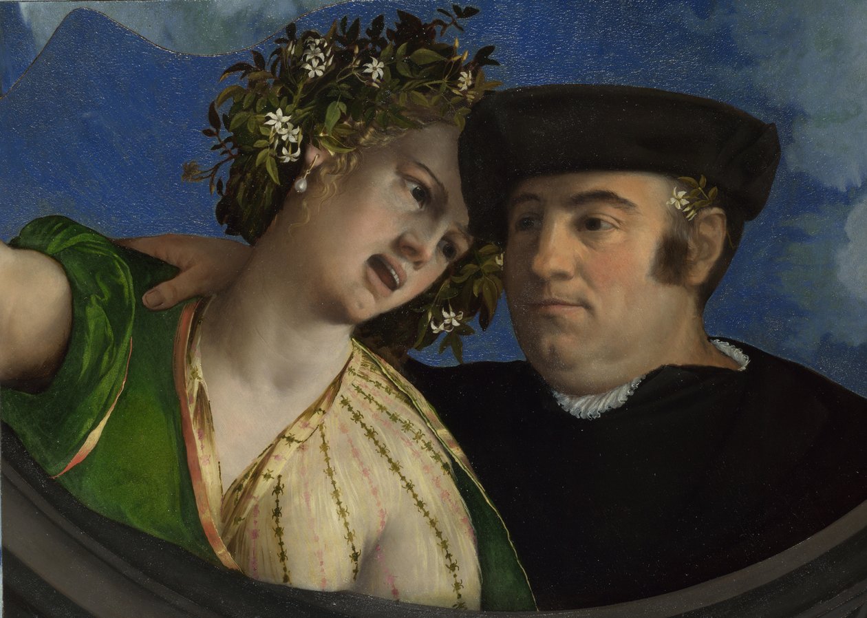 En man som omfamnar en kvinna, ca 1524 av Dosso Dossi