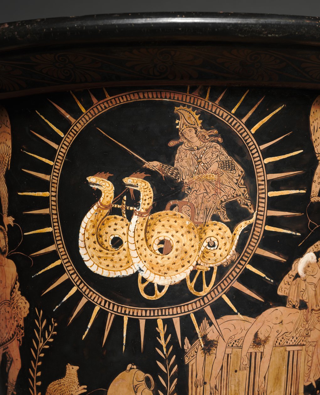 Detalj från en rödfigur lekythos av Douris