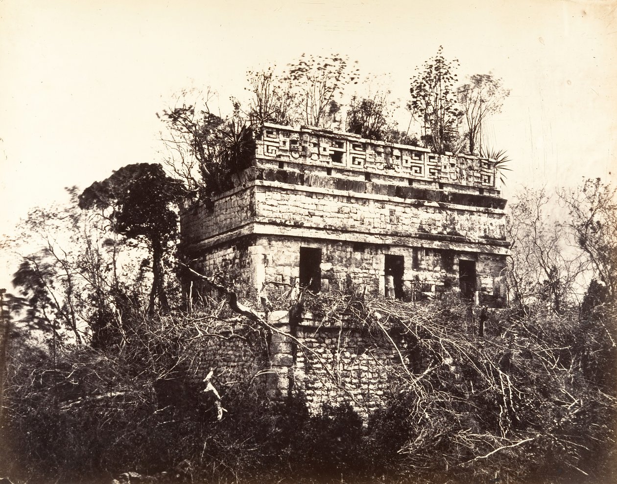 Fängelset i Chichen-Itza, 1857-89. av Désiré Charnay