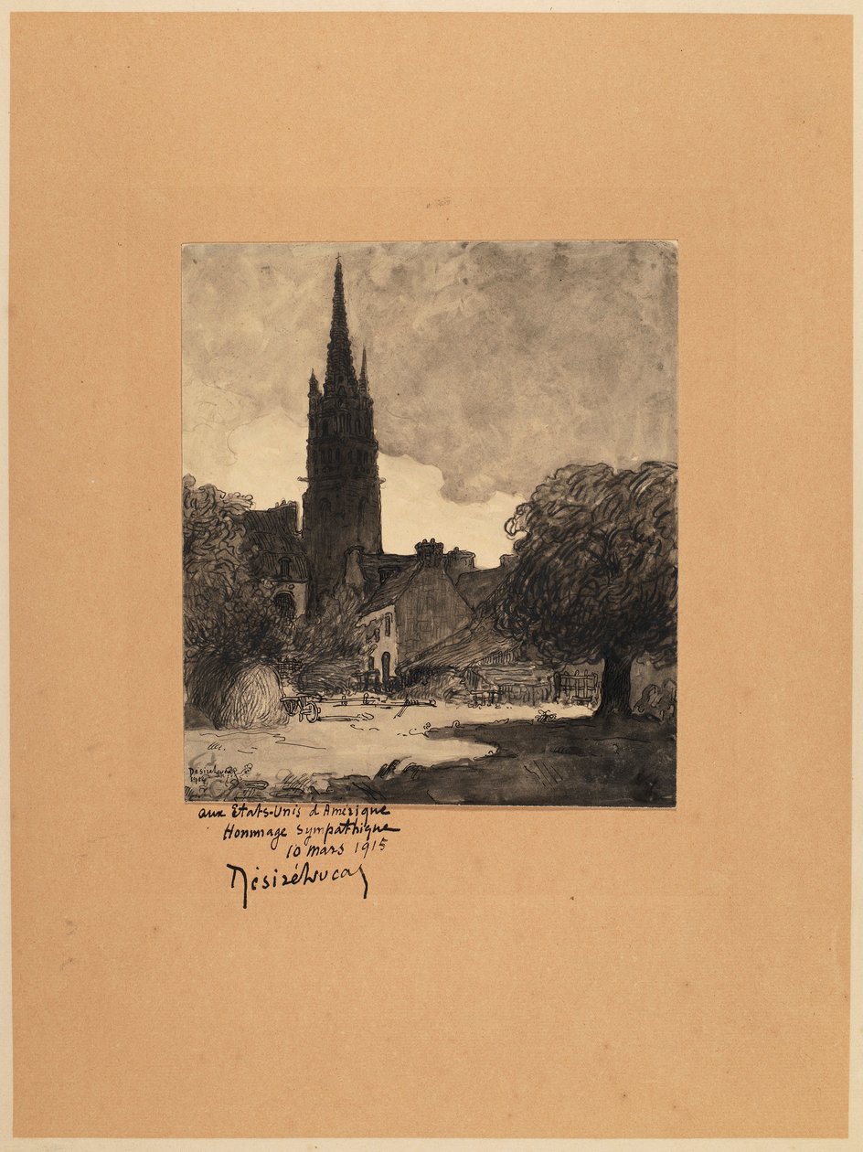 Village Scene av Désiré Lucas