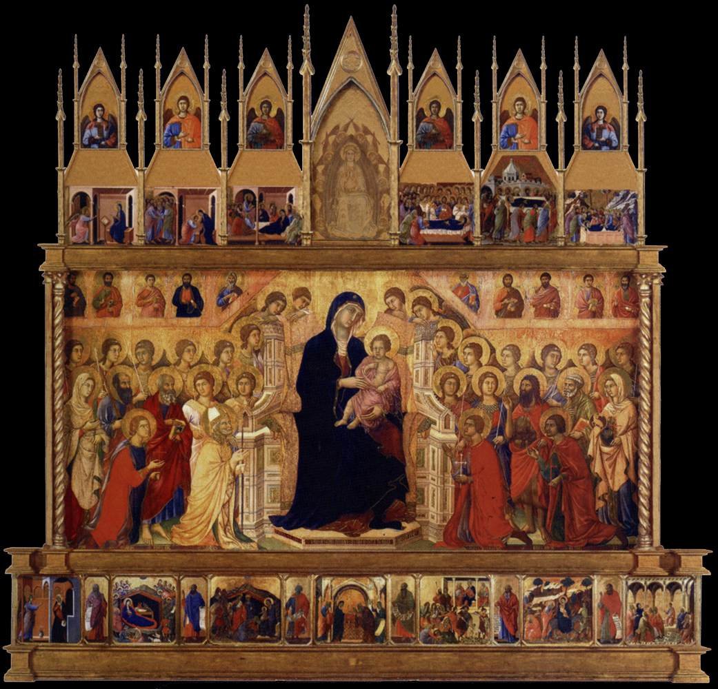 Conjectural reconstrruction of the Maestà av Duccio di Buoninsegna