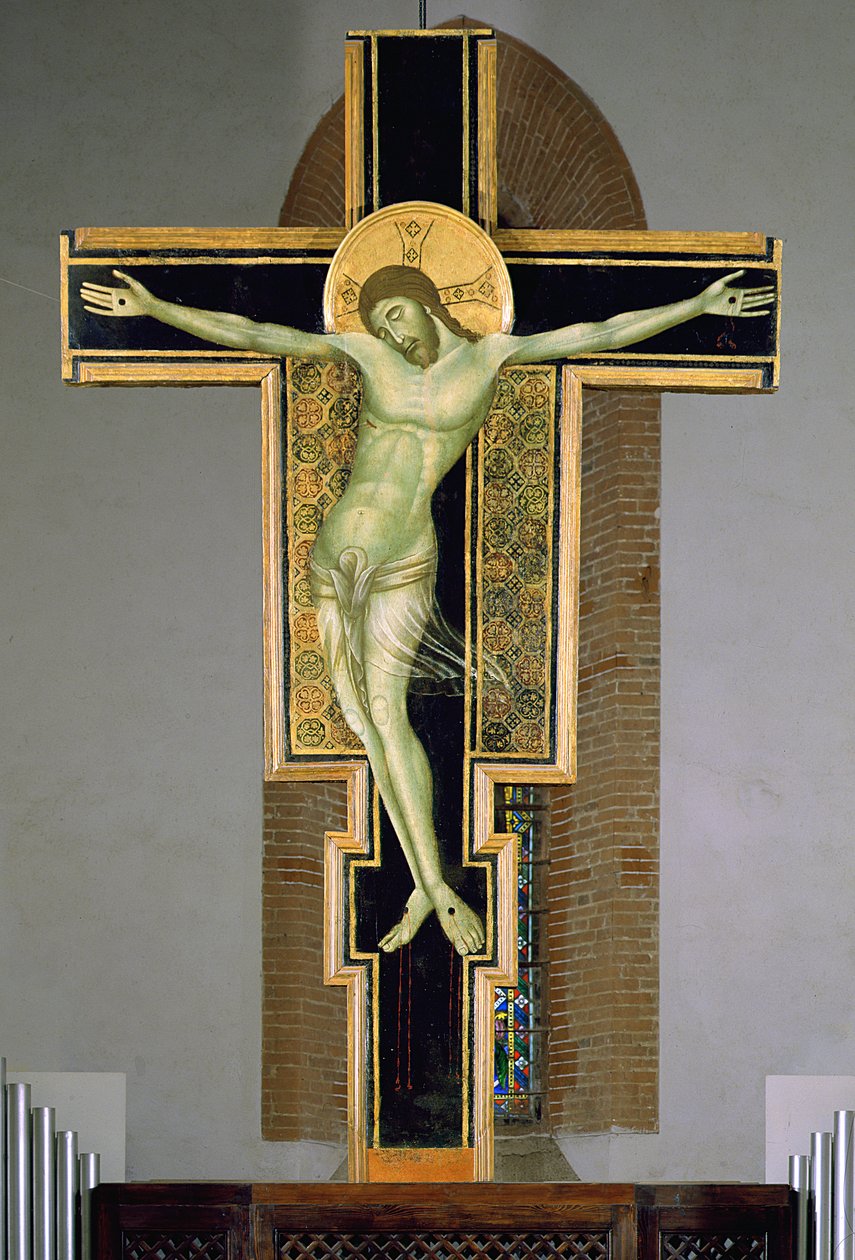 Korsfästelse (tempera på panel) av Duccio di Buoninsegna