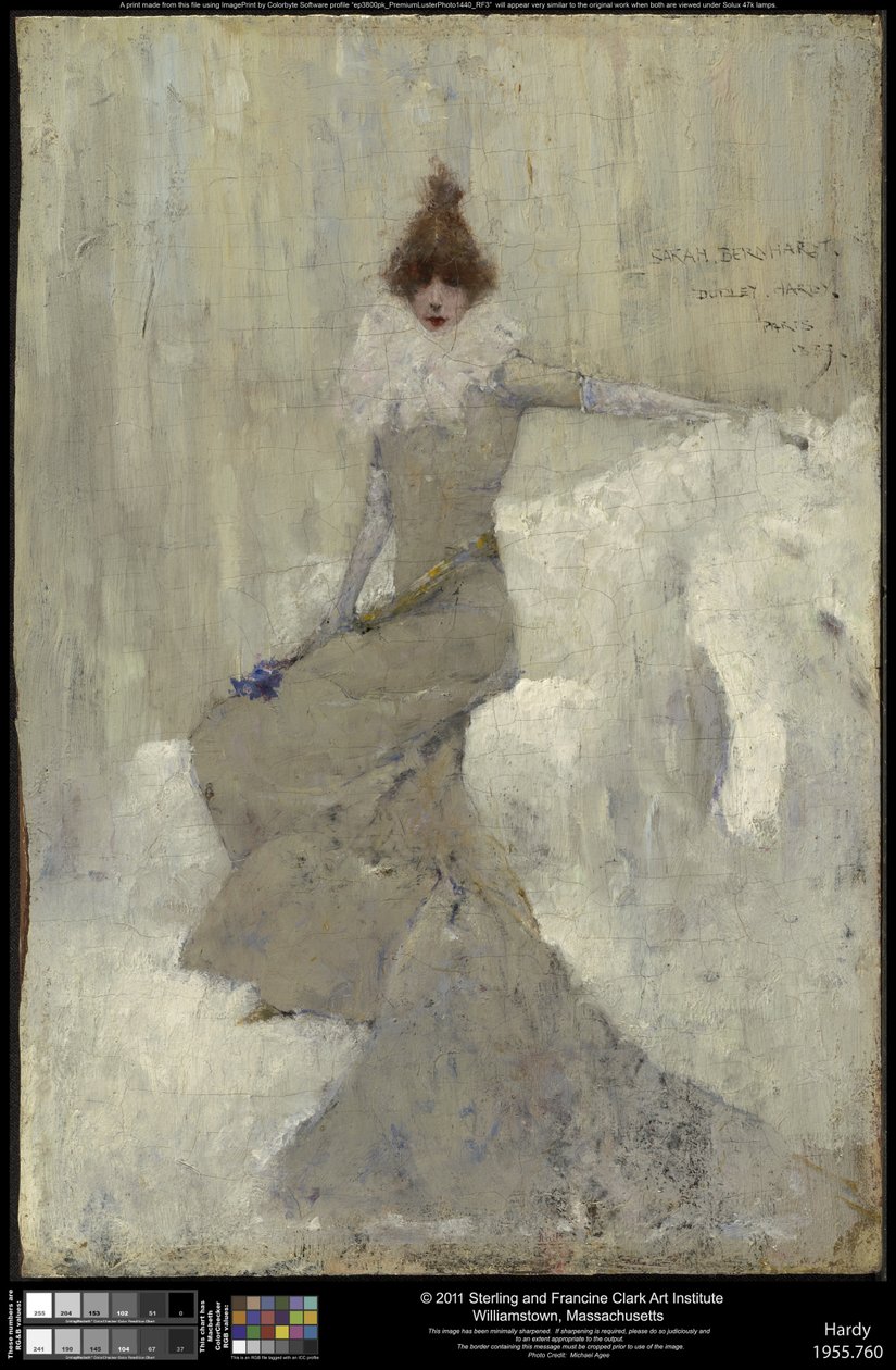 Sarah Bernhardt, 1889 av Dudley Hardy