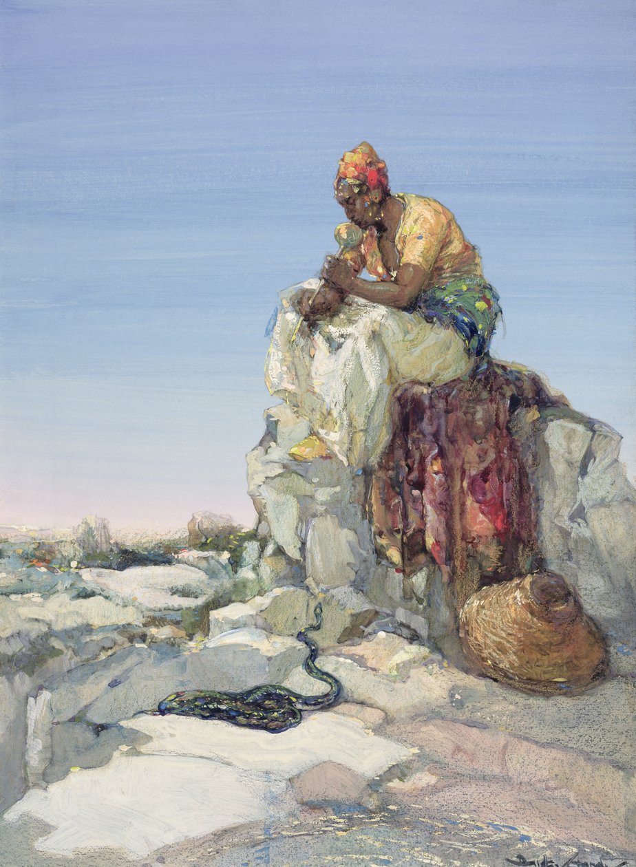 Ormtjusare, 1900 av Dudley Hardy