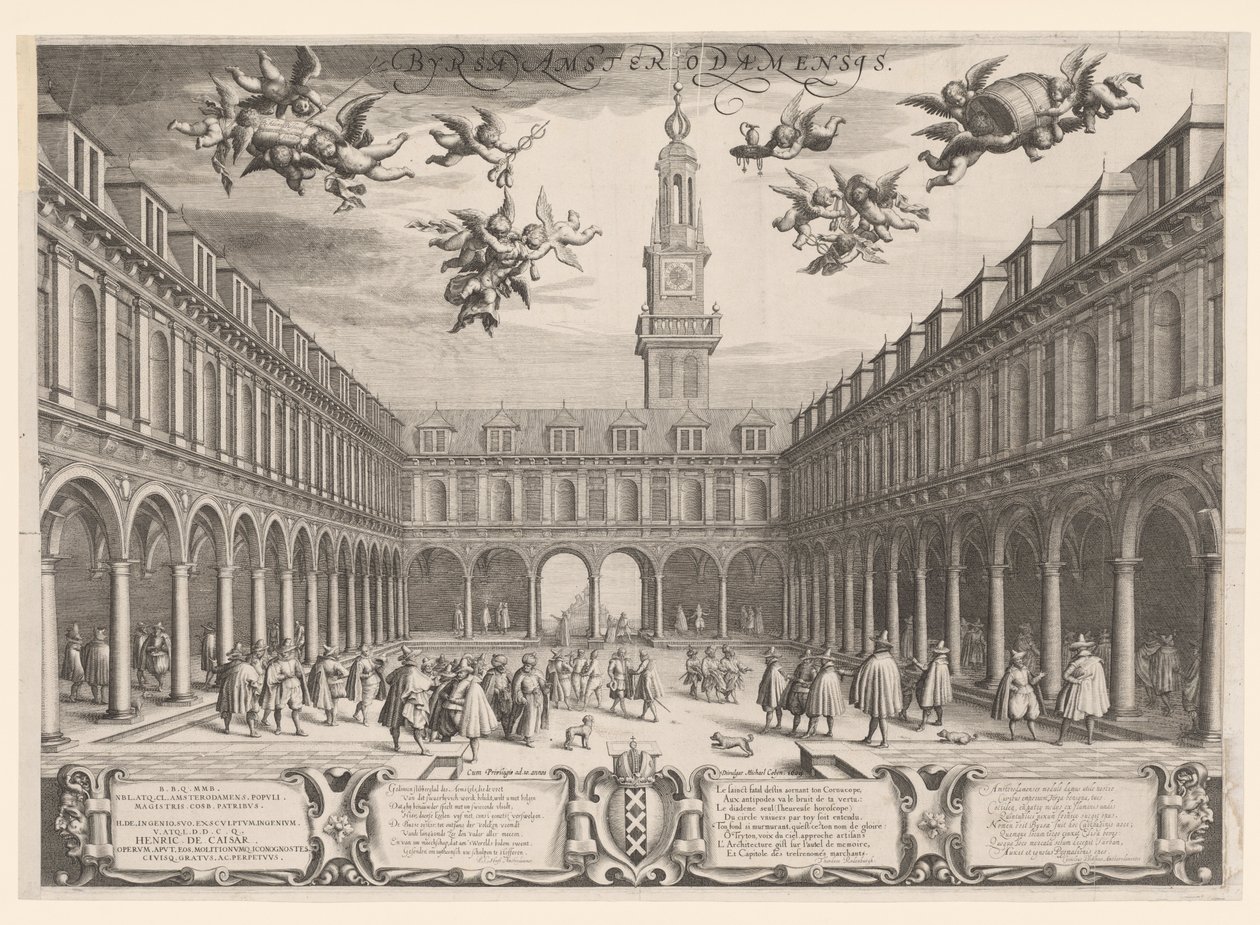 Amsterdams börs, 1609 av Dutch School