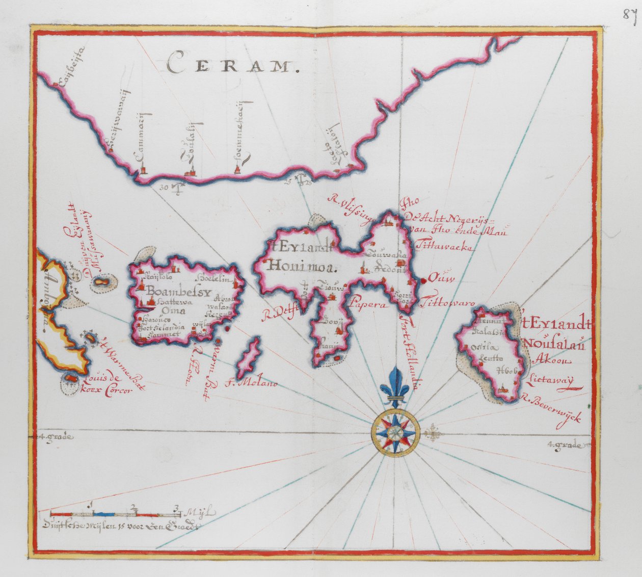 Ön Ceram (Seram), Indonesien. av Dutch School
