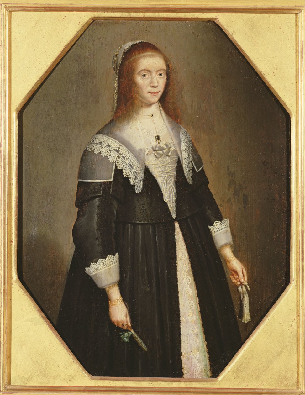 Porträtt av en kvinna, ca 1640 av Dutch School
