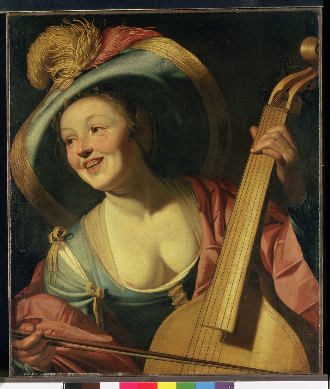 Viola da Gamba-spelaren av Dutch School