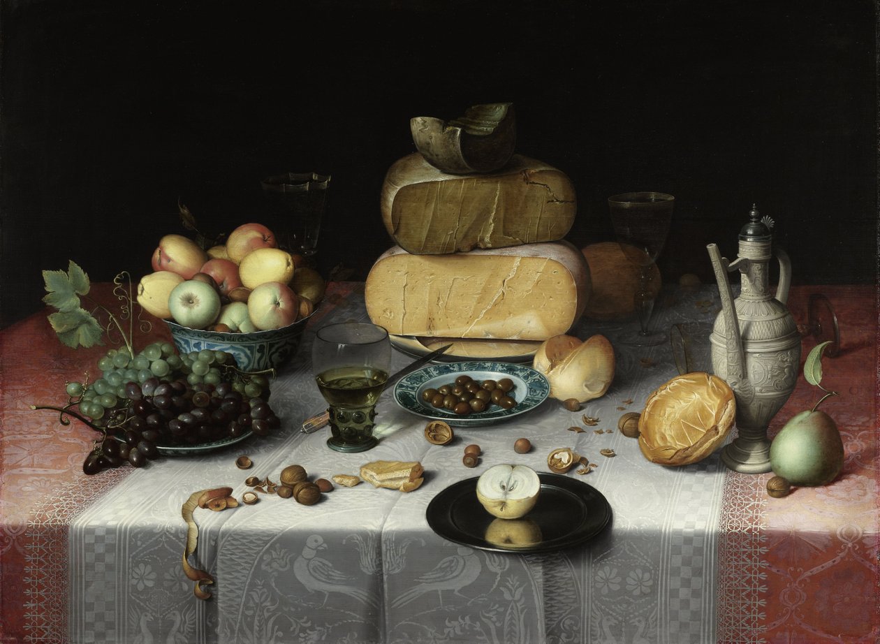 Stilleben med ost, ca. 1615 av Dyck
