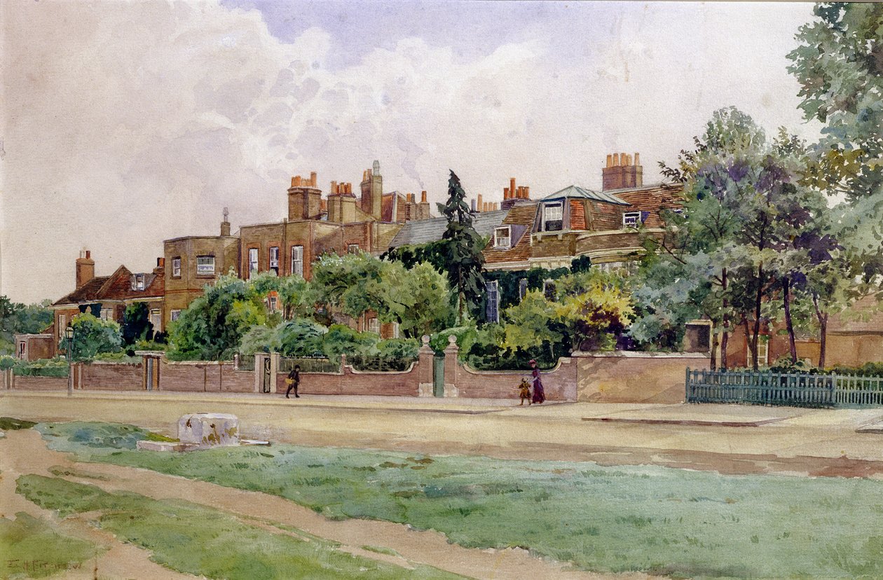 Wrens och Faradays hus i Hampton Court av E.H. Fitchew
