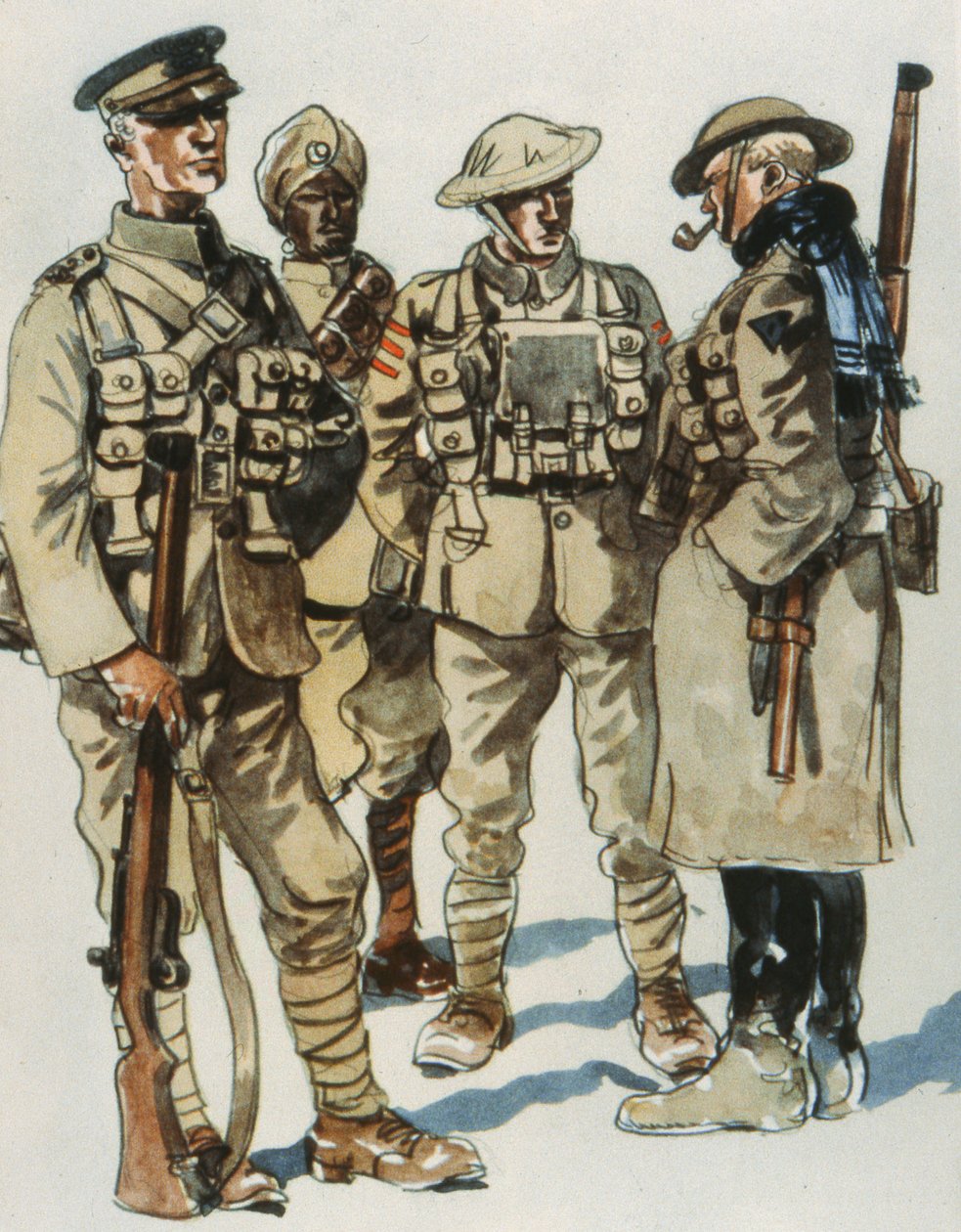 Brittiska arméns fältuniformer av E. (after) Dobrich