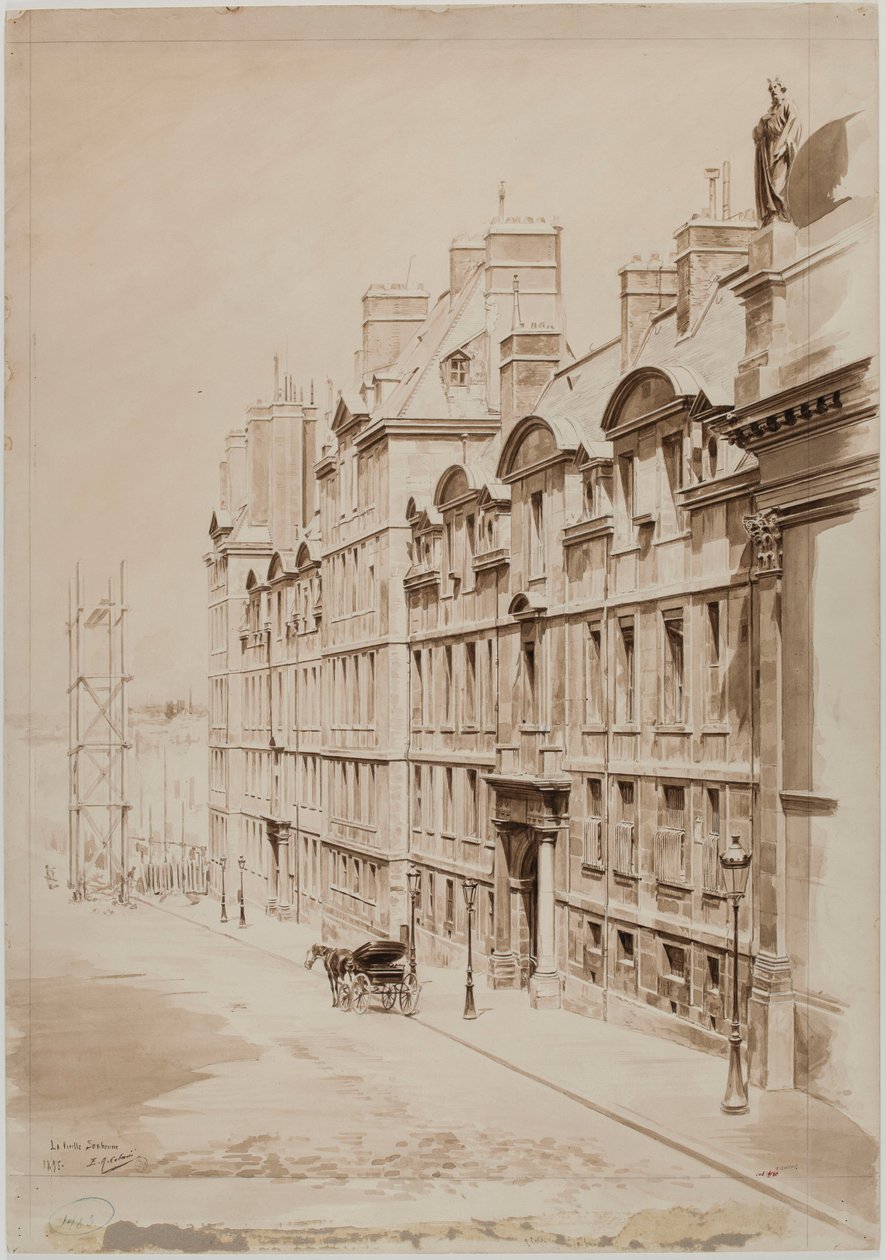 Det gamla Sorbonne, Paris av E. A. Cabanié
