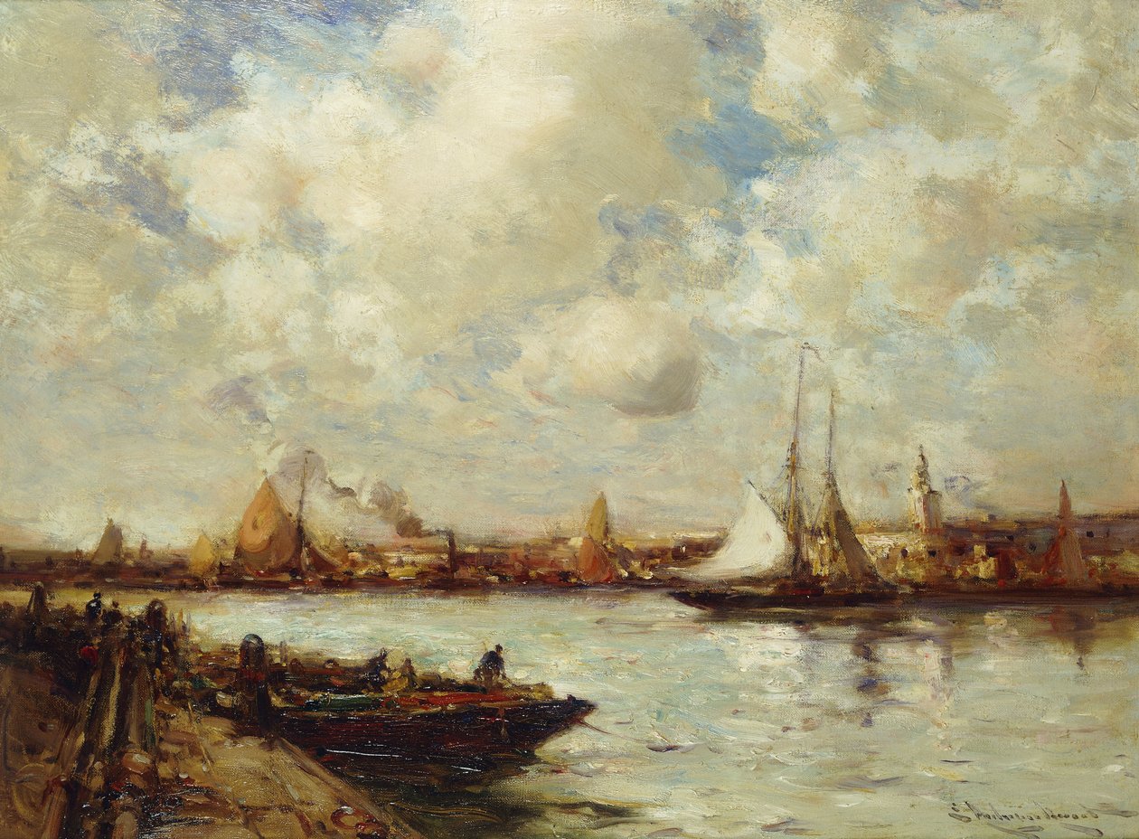 The Harbour, Southampton, av E. Aubrey Hunt