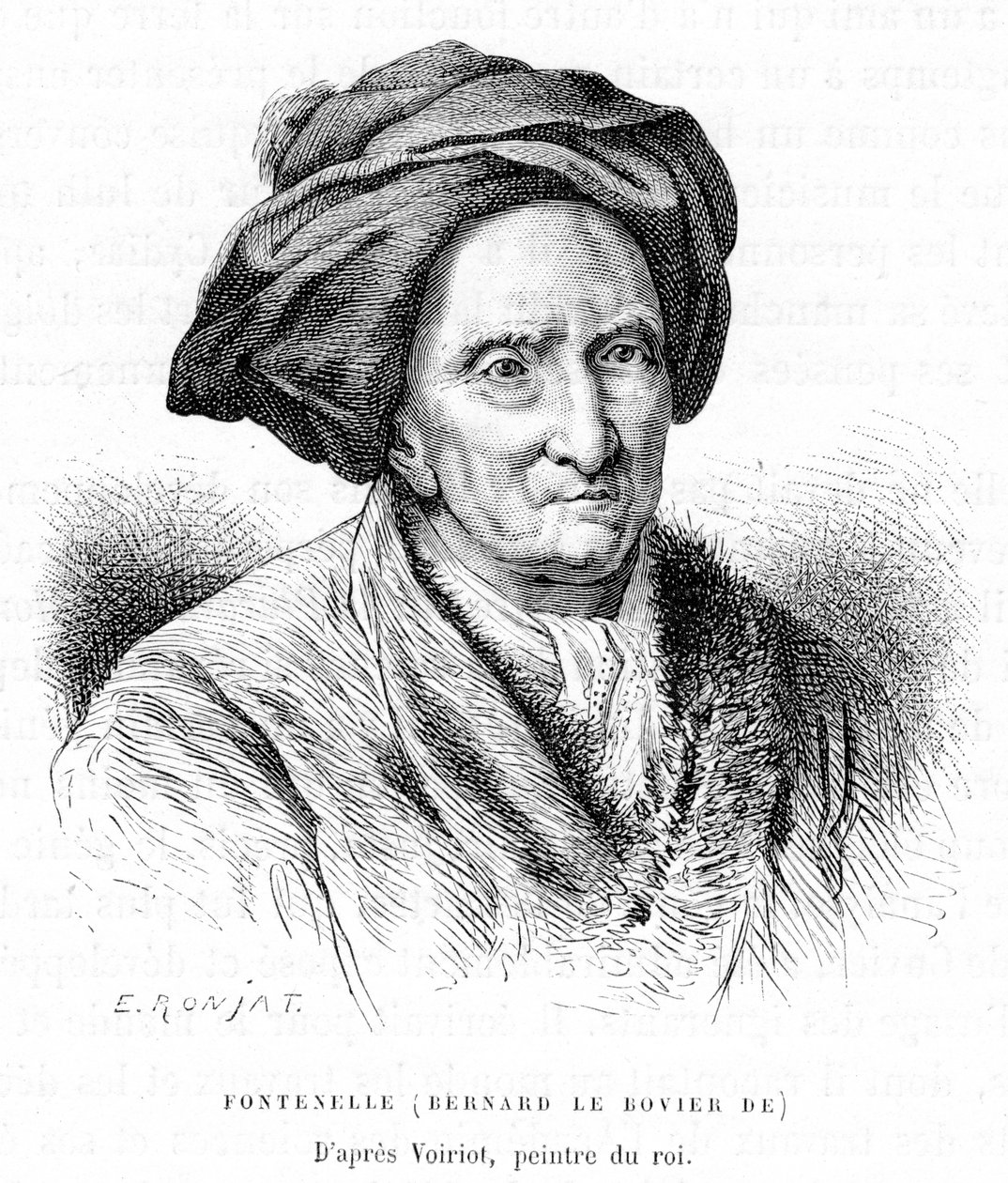 Bernard le Bovier de Fontenelle, c1870-talet. av Etienne Antoine Eugene Ronjat