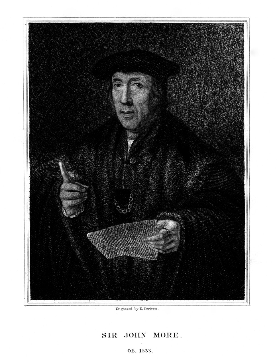 Sir John More, engelsk advokat, 1826. av E. Scriven