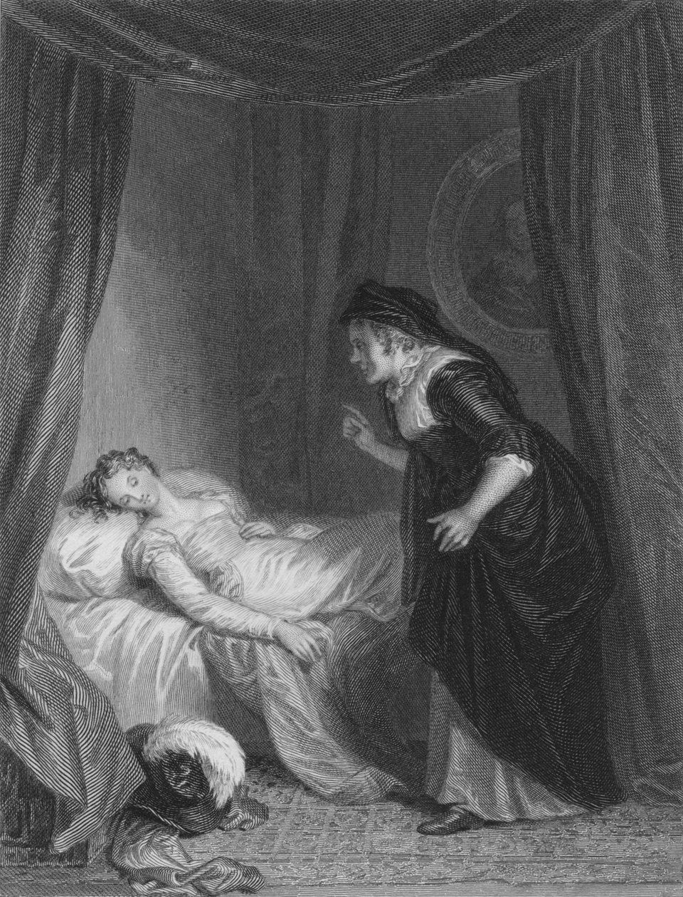 Juliet & the Nurse, c1830-talet. av E. Smith