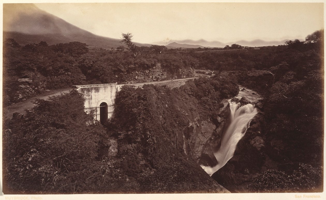 Michatoyas vattenfall - Palin, Guatemala av Eadweard Muybridge