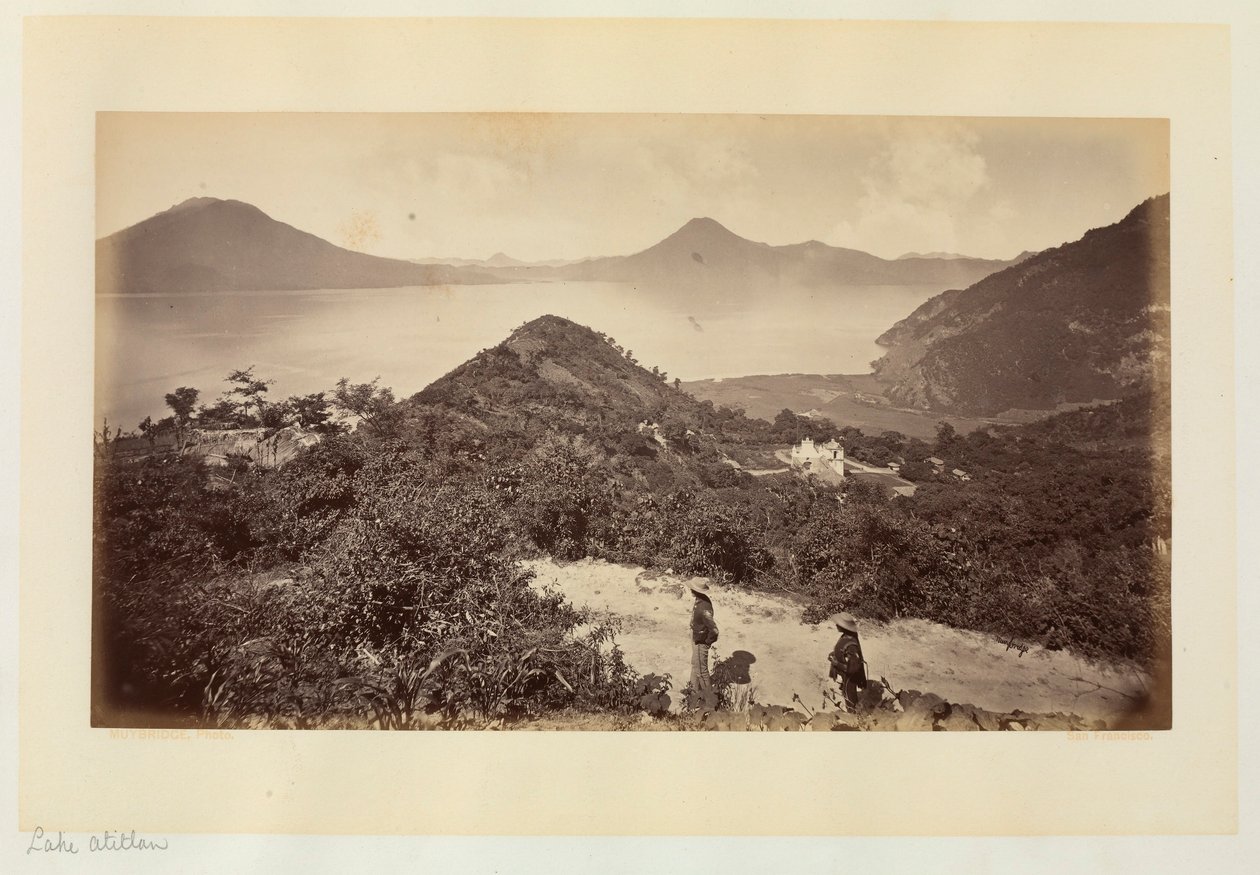Sjön Amatitlán, Guatemala av Eadweard Muybridge
