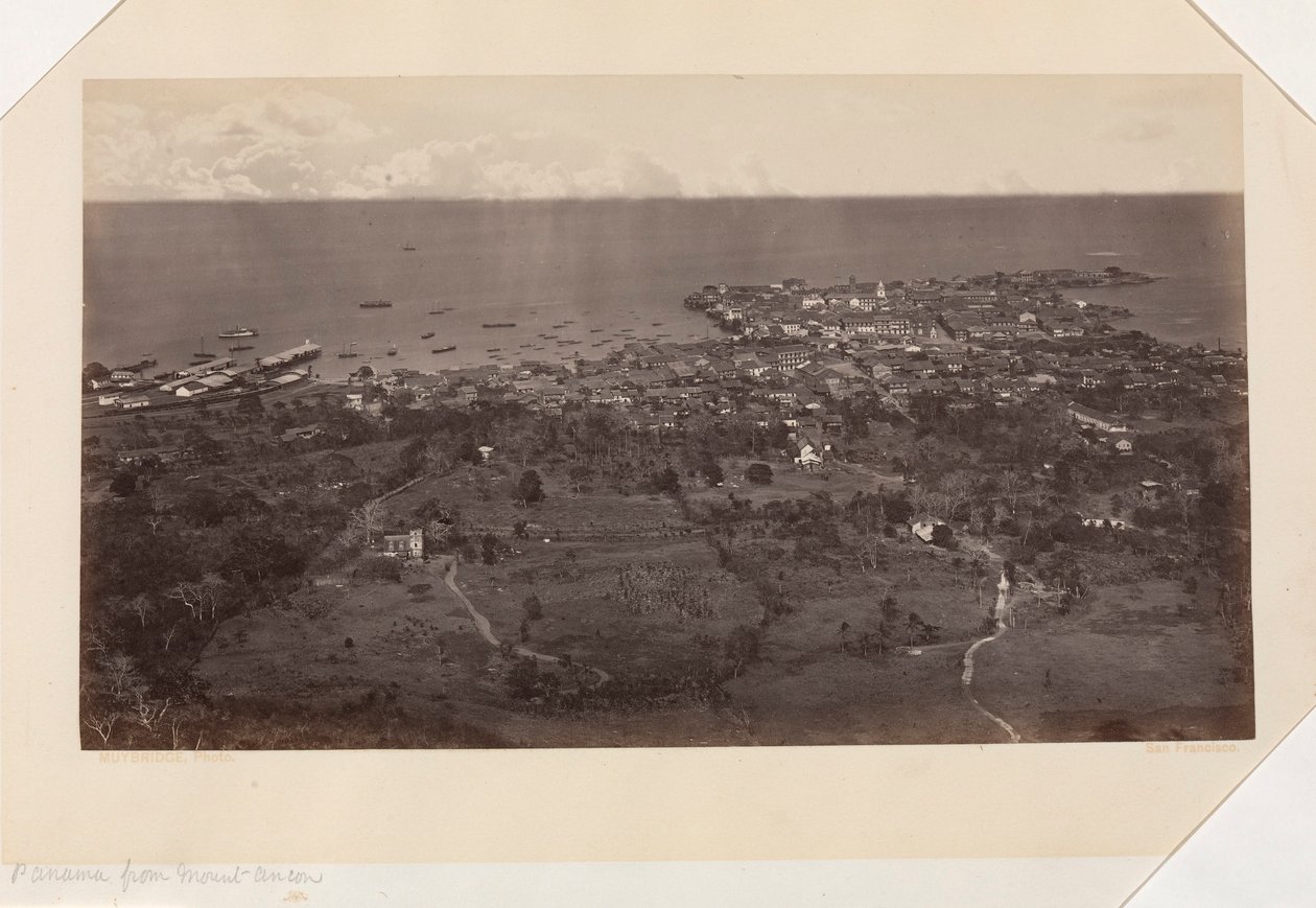 Panama från berget Ancon av Eadweard Muybridge