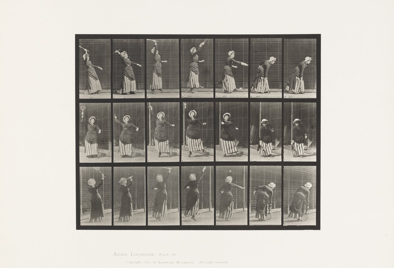 Tallrik 298.Lawn Tennis av Eadweard Muybridge