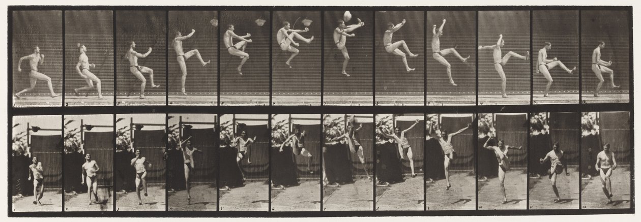 Skylt 366. Running, Hitch and Kick av Eadweard Muybridge