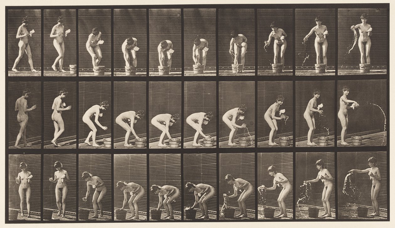 Tallrik 440. Böjande och sköljande tumlare av Eadweard Muybridge