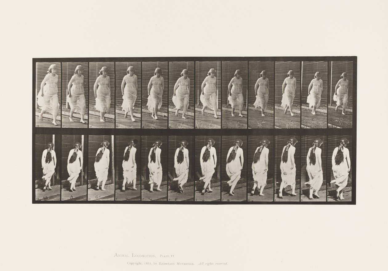 Plåt 71. Running, 1885 av Eadweard Muybridge