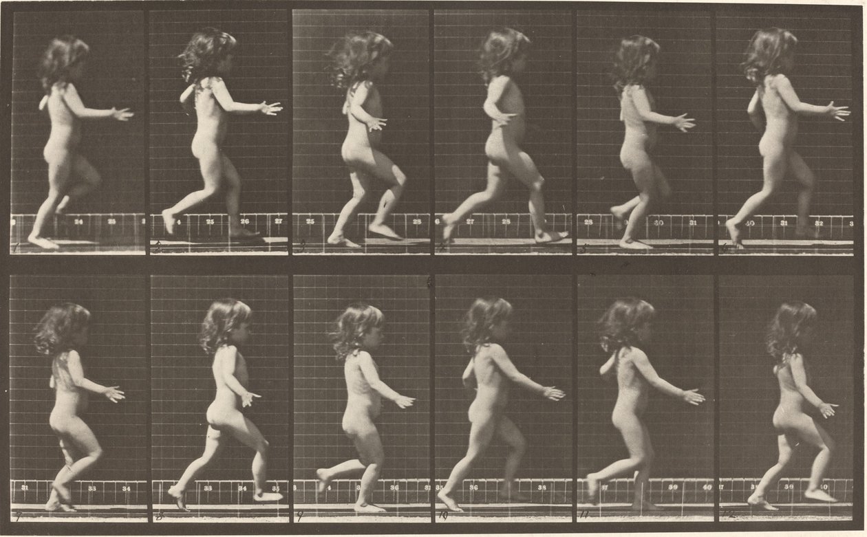 Skylt nummer 469. Barn springer av Eadweard Muybridge