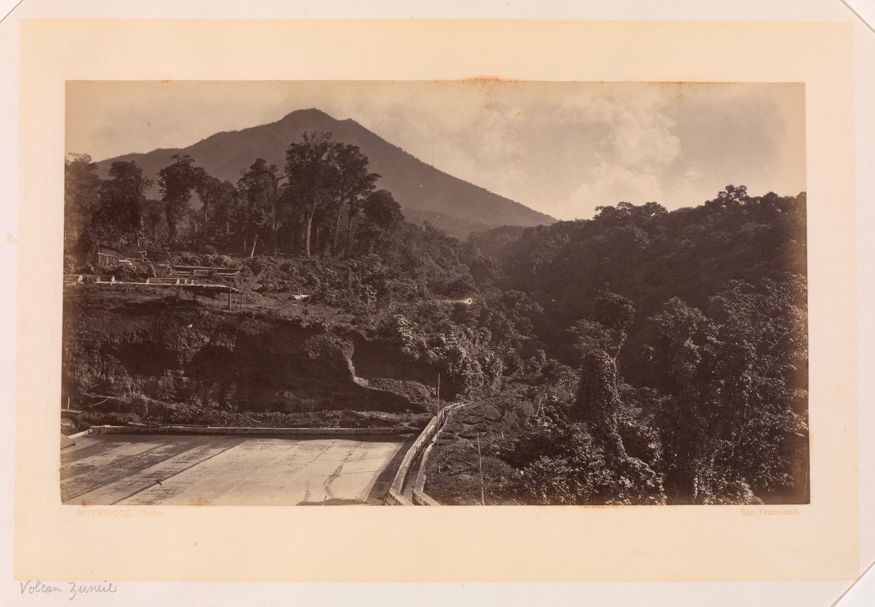 Vulkanen Zunil, Guatemala av Eadweard Muybridge