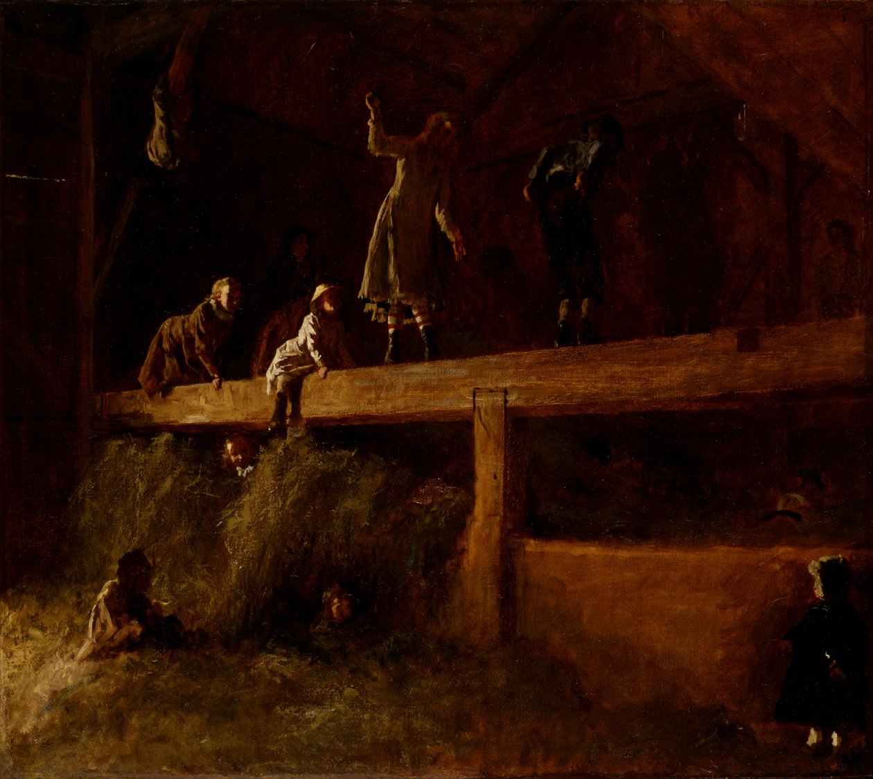 I Höloftet, c.1878 av Eastman Johnson