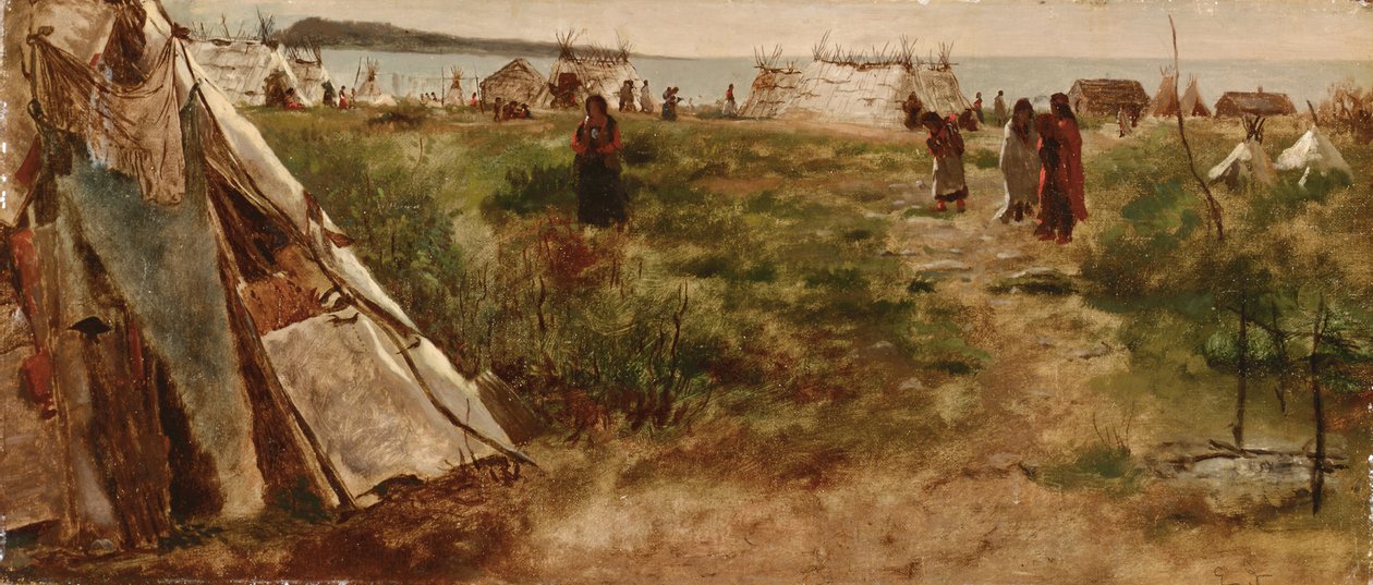 Ojibwe läger av Eastman Johnson
